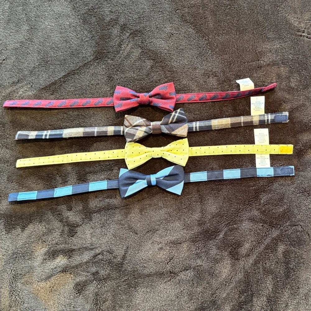 Janie and Jack Boys Bow Tie Set - Blue, Yellow, Brown, Red